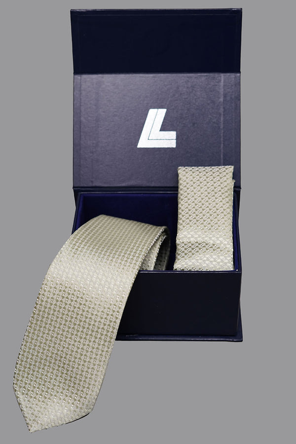 Full view of tie and pocket square in multi-design 10-4100-70204-130-8-086