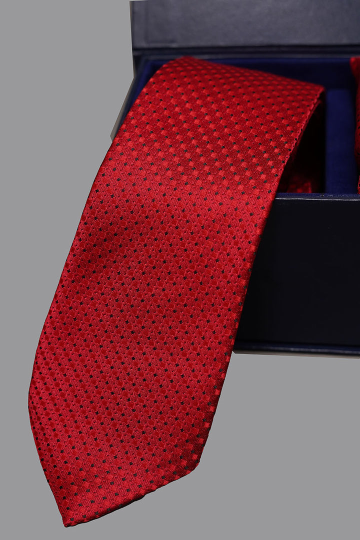 Detailed texture shot – silk tie and square, design 13-