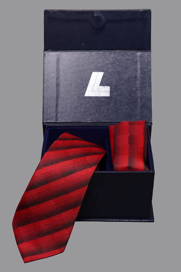 Full product view of silk tie and pocket square – design 15-4100-70204-130-8-091