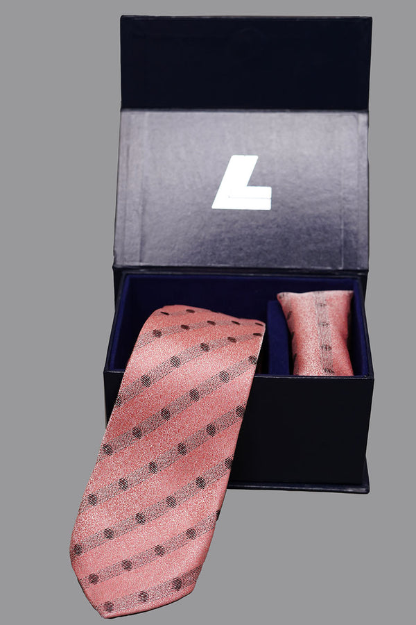 Rich silk tie and pocket square – design 18, top view-4100-70204-130-8-094