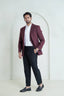 Burgundy Blazer - Plain Tweed for formal occasions