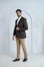 Chocolate Brown Windowpane Blazer (SKU: 2210-00220-040-5-037) - Tweed classic