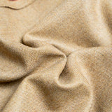 Plain Peanut Brown, Wool Rich, Worsted Tweed Blazer Fabric