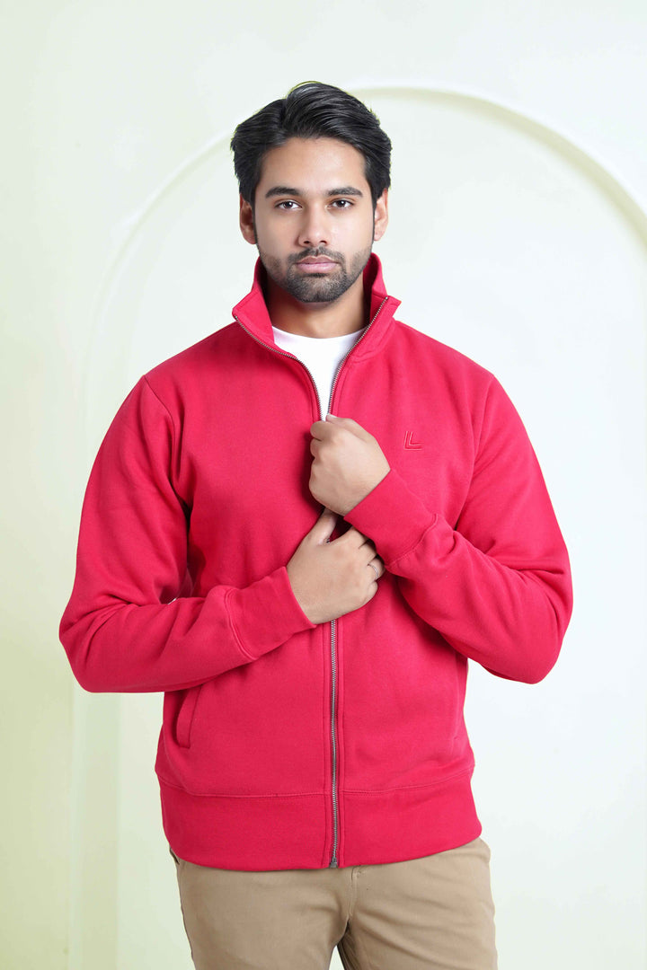 2080-05604-090-0-001 L-Zipper Mock Fleece Poly Wool Red Winter-5
