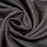 Herringbone Textured Brown, Wool Rich, Worsted Tweed Blazer Fabric
