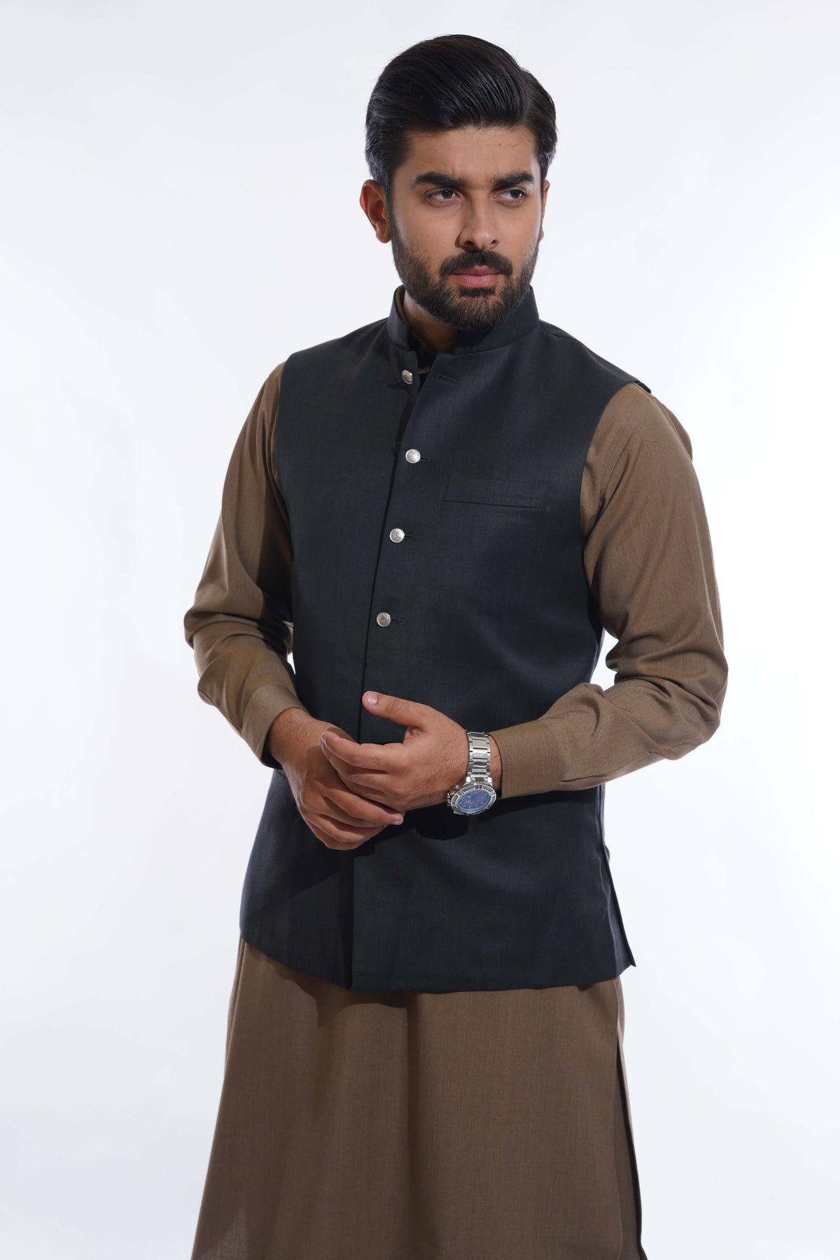 Lawrencepur 2240-13102-020-0-002 Garment Waist Coat Gaberdine Super 100's Winter