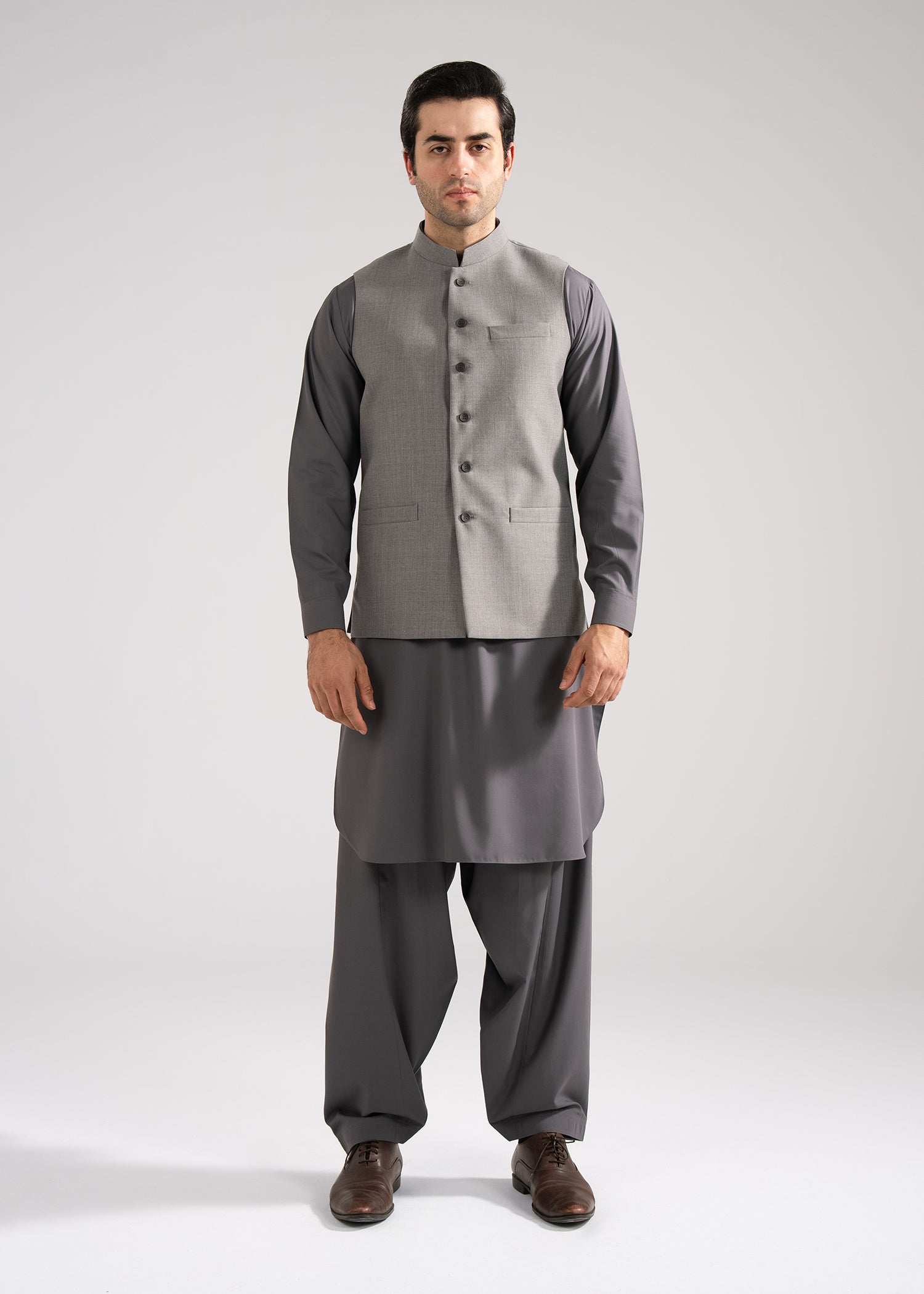Waist Coat - Tropical Classic Grey Plain Main image
