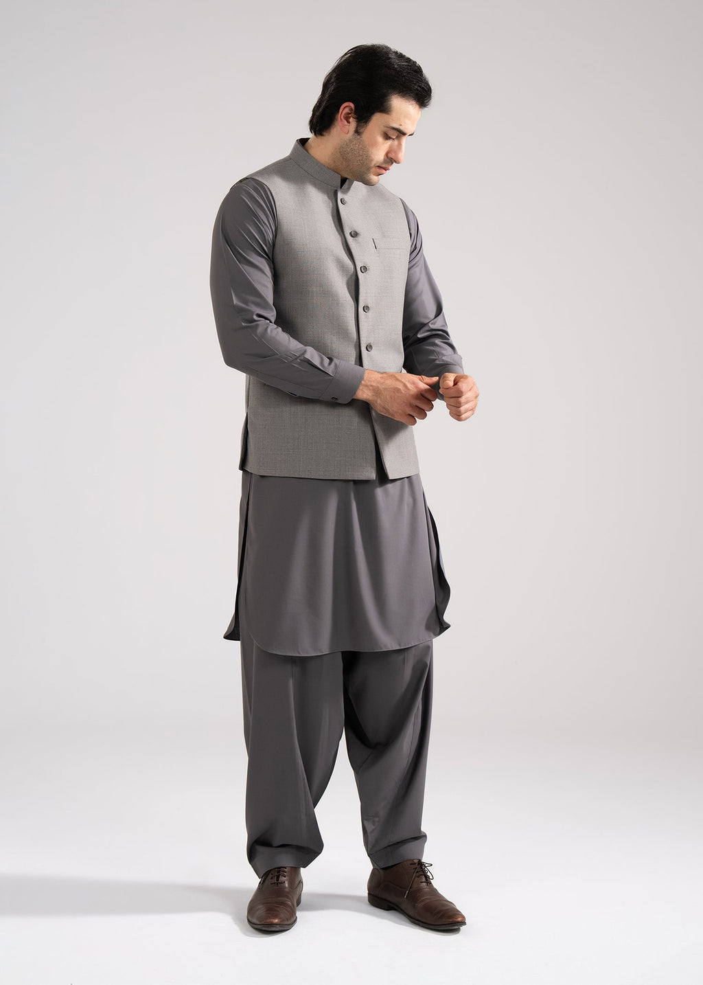 Waist Coat - Tropical Classic Grey Plain