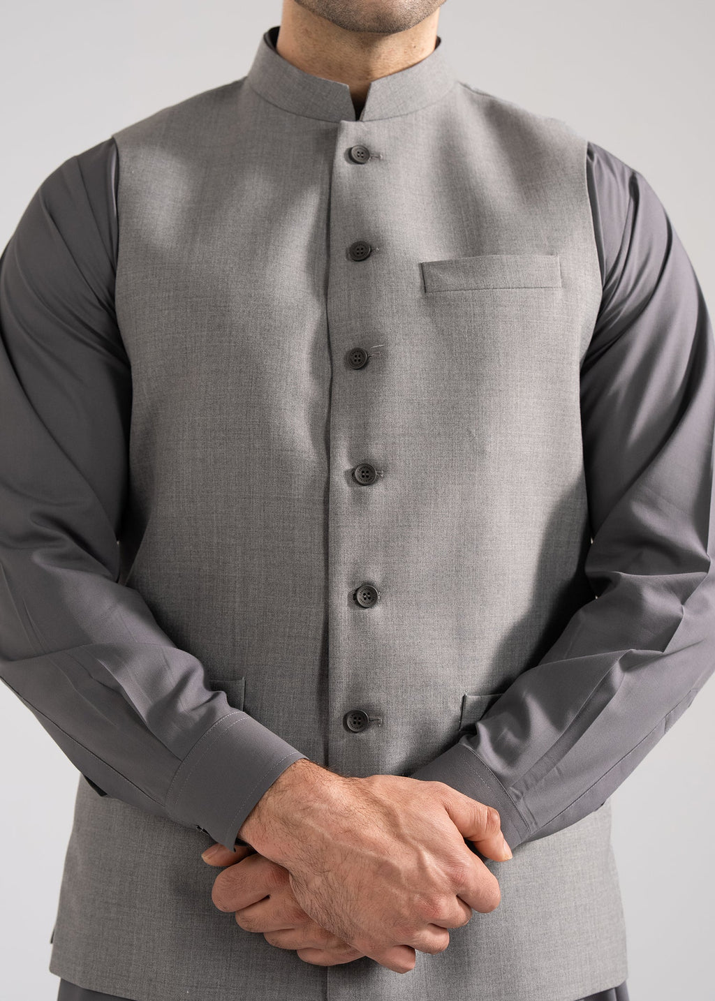Waist Coat - Tropical Classic Grey Plain
