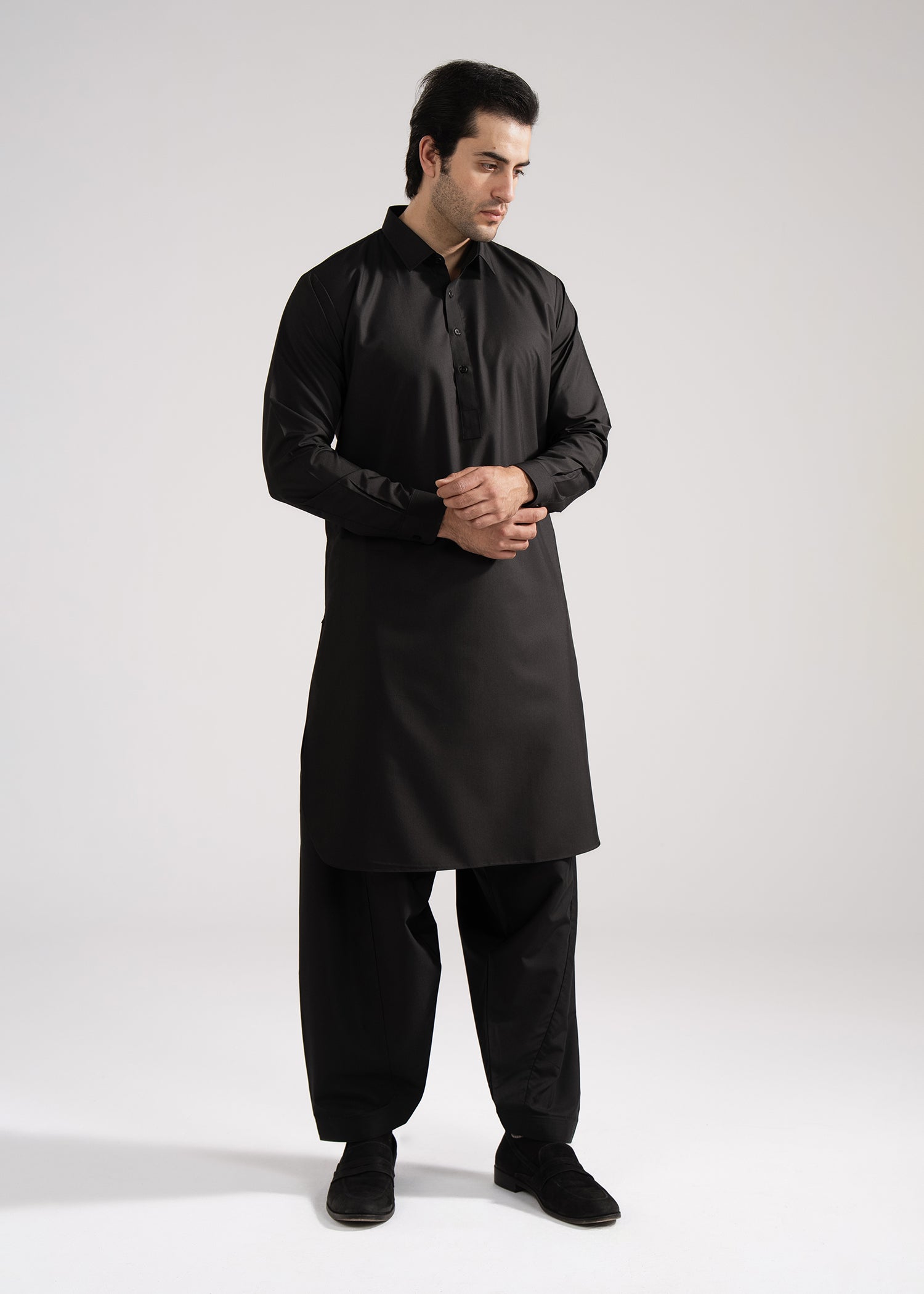 Shalwar Kameez - Hingol Black Plain Main image