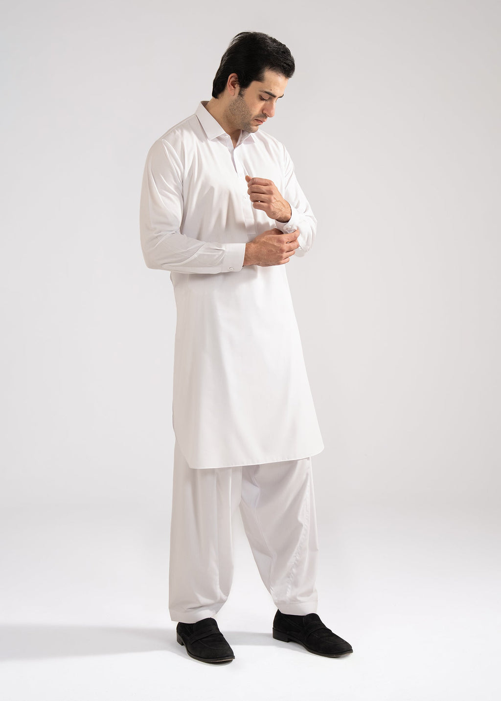 Shalwar Kameez - Cool Breeze White Plain