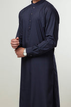 Navy Blue Plain Wash & Wear Shalwar Kameez