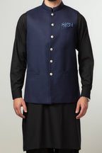 Waist Coat - Superior Serge Blue Plain
