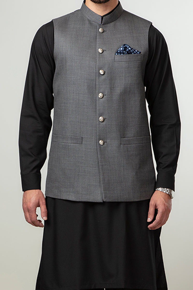 Waist Coat - Florence Grey Plain Secondary image
