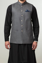 Lawrencepur Florence Collection Men's Grey Plain Waistcoat