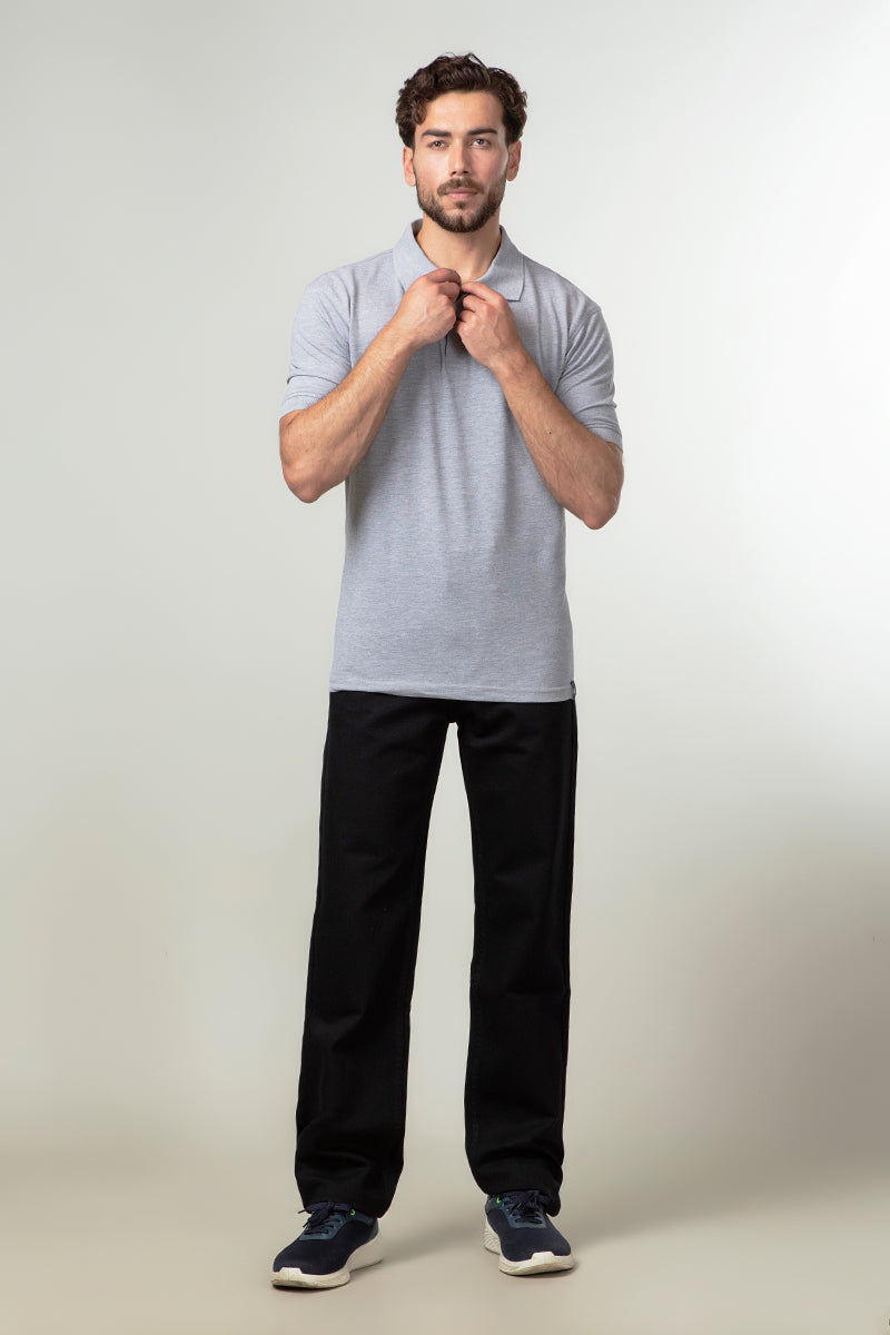 Polo Shirt - 100% Comb Cotton Grey