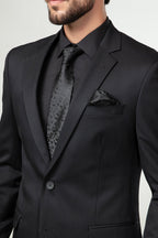 Dedum Black Plain 2-Piece Suit