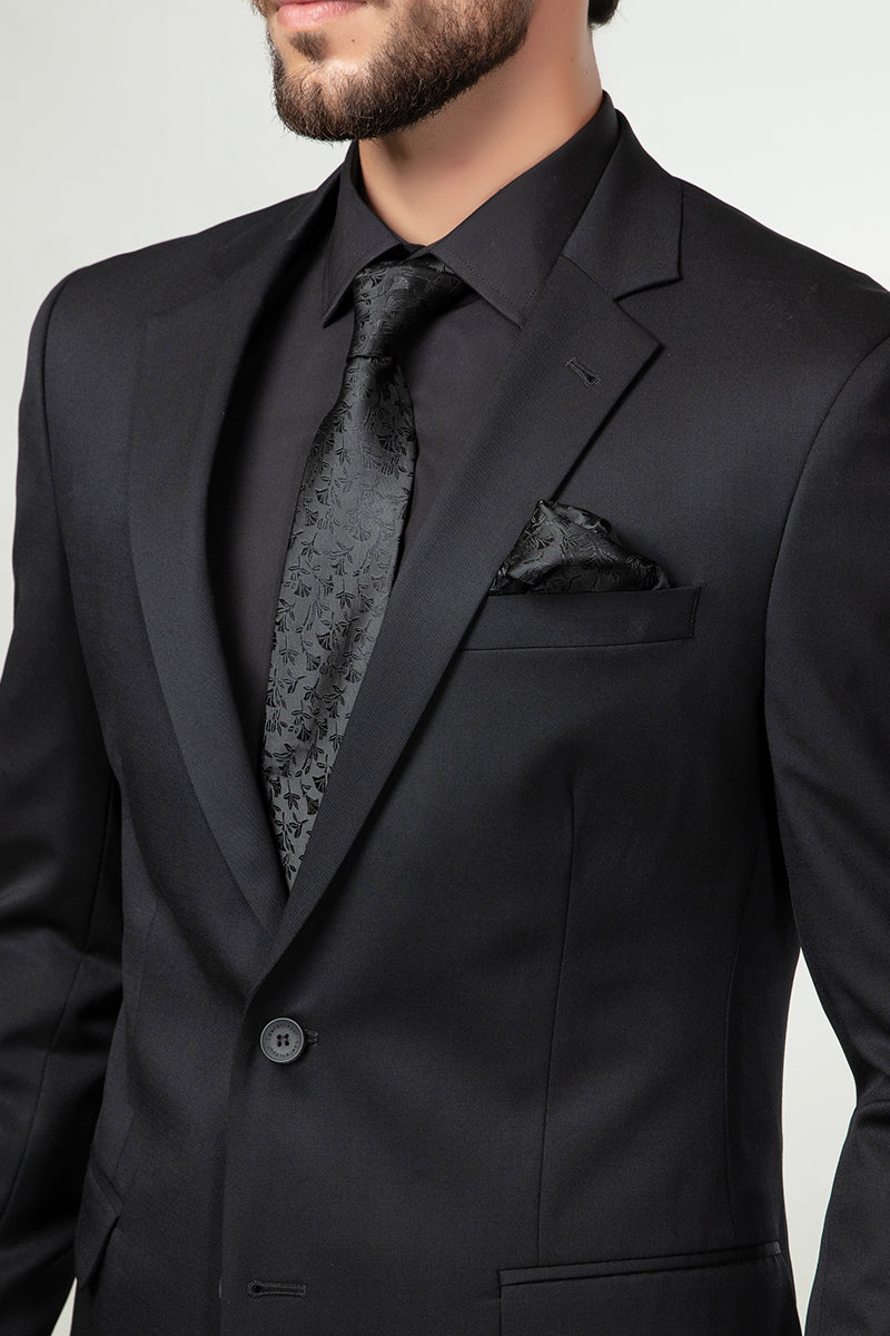 Dedum Black Plain 2-Piece Suit
