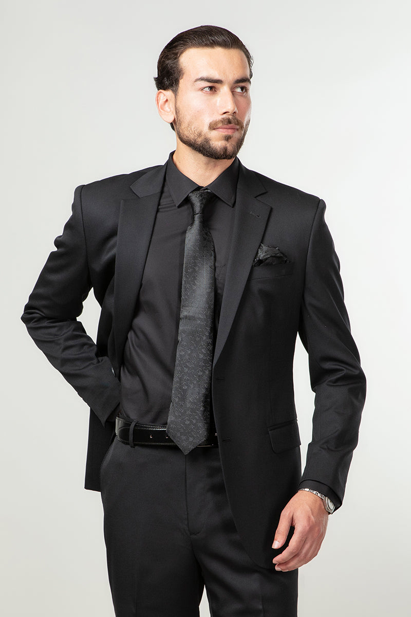 Dedum Black Plain 2-Piece Suit Secondary image
