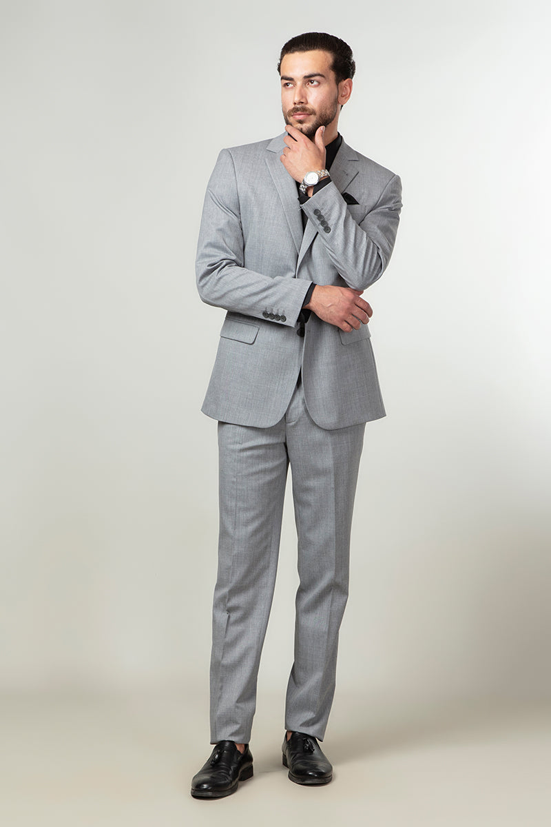 2pc Formal Suit - Dedum Grey Plain