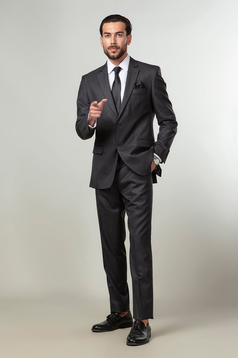 Florence Grey Plain Formal 2 Piece Suit