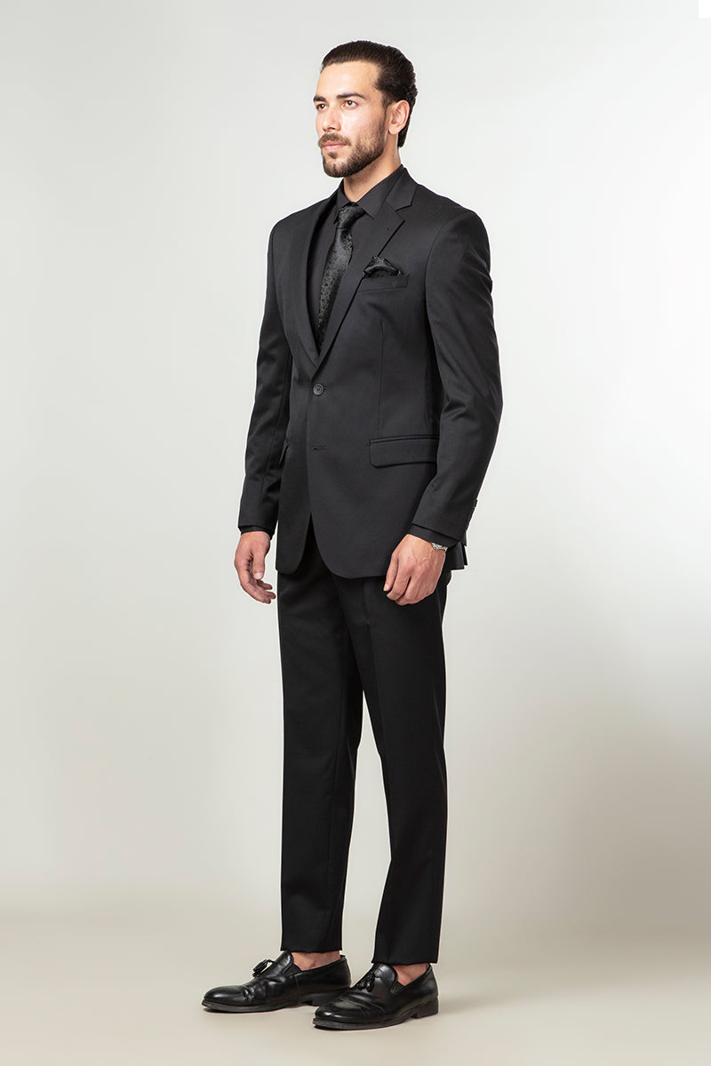 Dedum Black Plain 2-Piece Suit