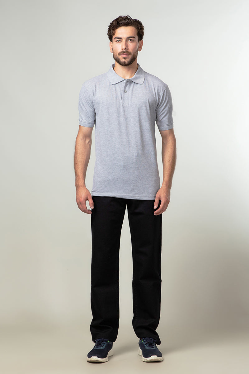 Polo Shirt - 100% Comb Cotton Grey