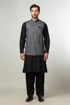 Lawrencepur Florence Collection Men's Grey Plain Waistcoat