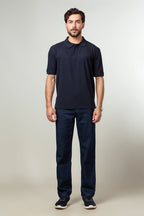 Polo Shirt - 100% Comb Cotton Navy Blue