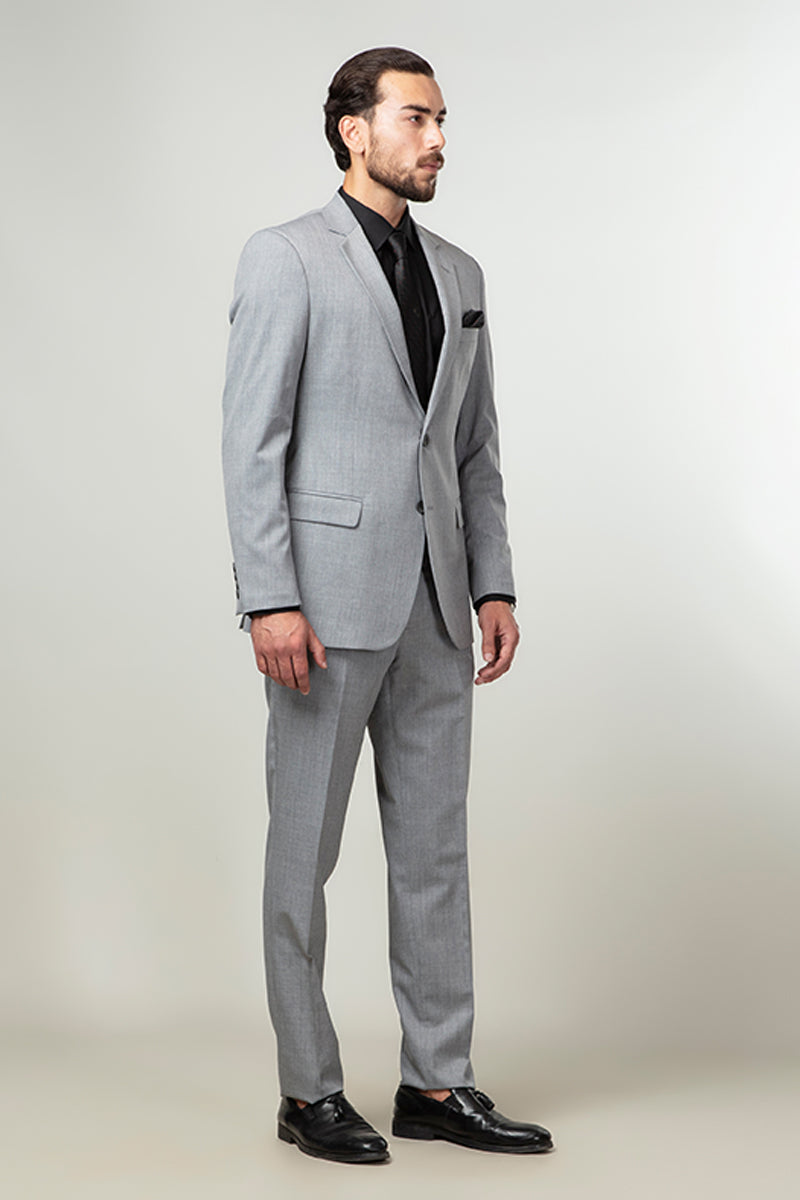2pc Formal Suit - Dedum Grey Plain