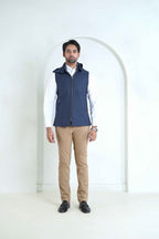 2560-00220-030-5-011 L-High Neck Hoodies Worsted Tweed Wool Rich Blue Winter 3