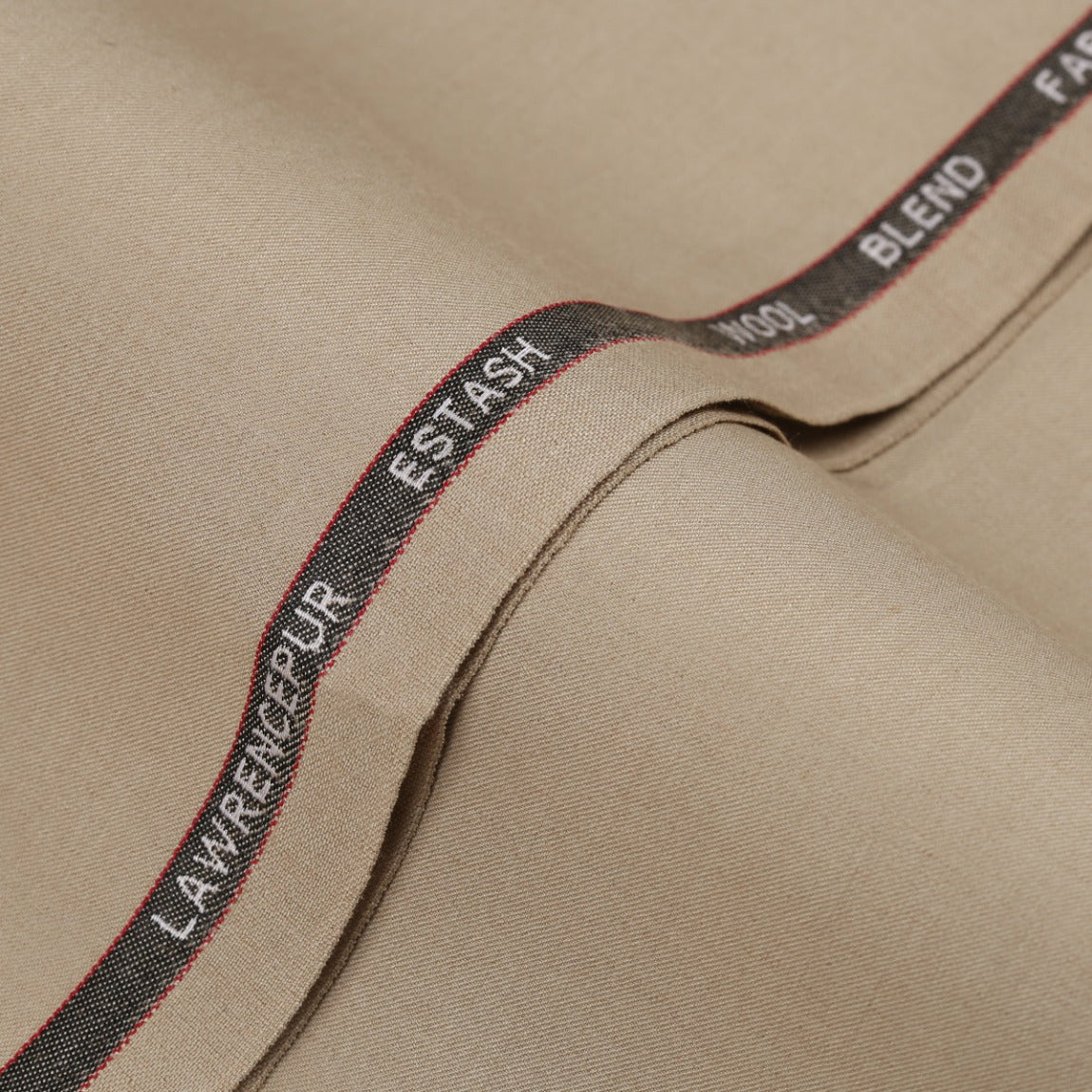 Plain-Almond Brown, Wool Blend, Estash Suiting Fabric