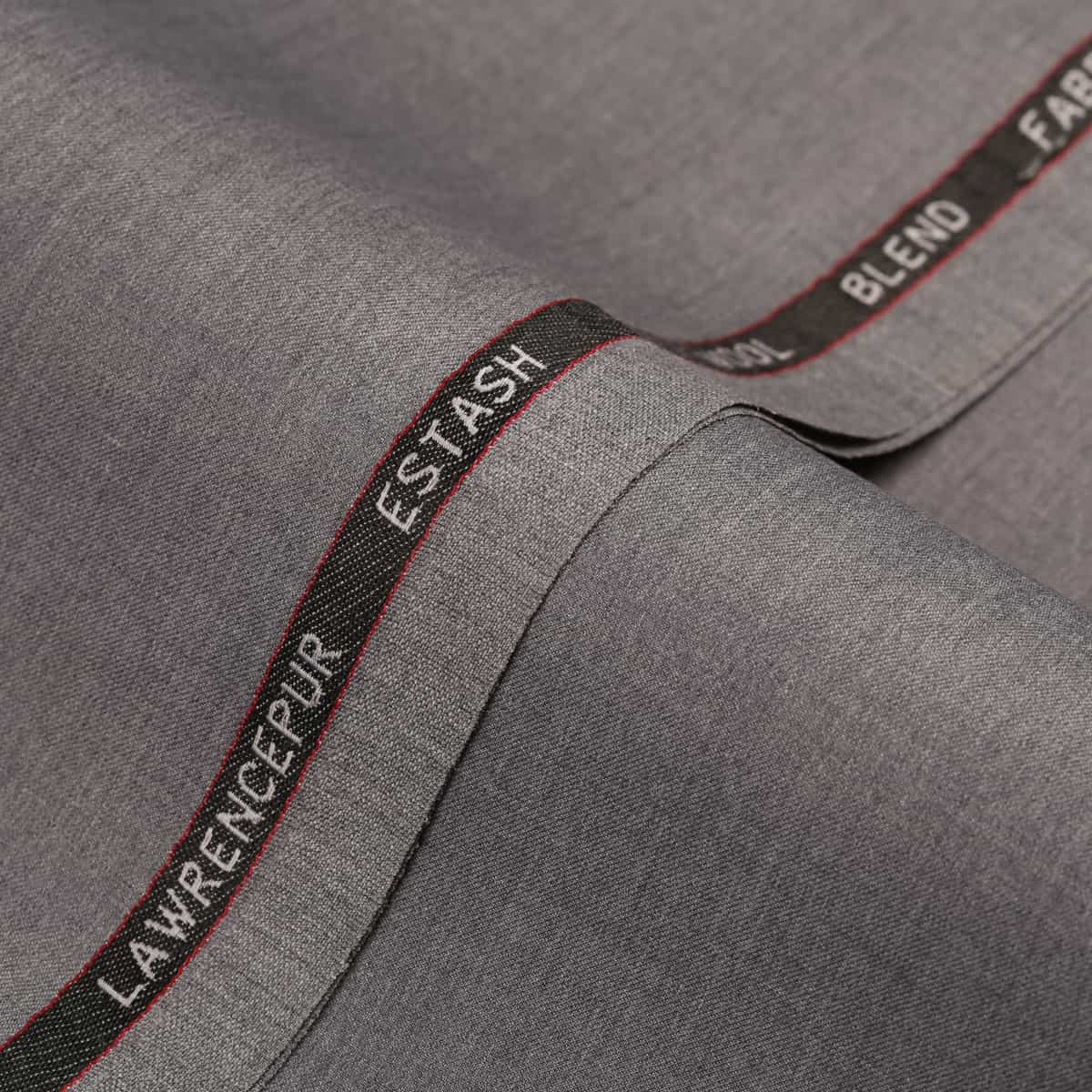 Plain-Iron Grey, Wool Blend, Estash Suiting Fabric