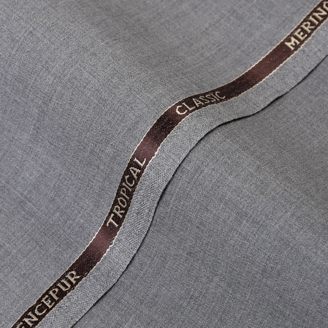 Plain-Coin Grey, Tropical Classic Wool Blend / Poly Wool Suiting Fabric