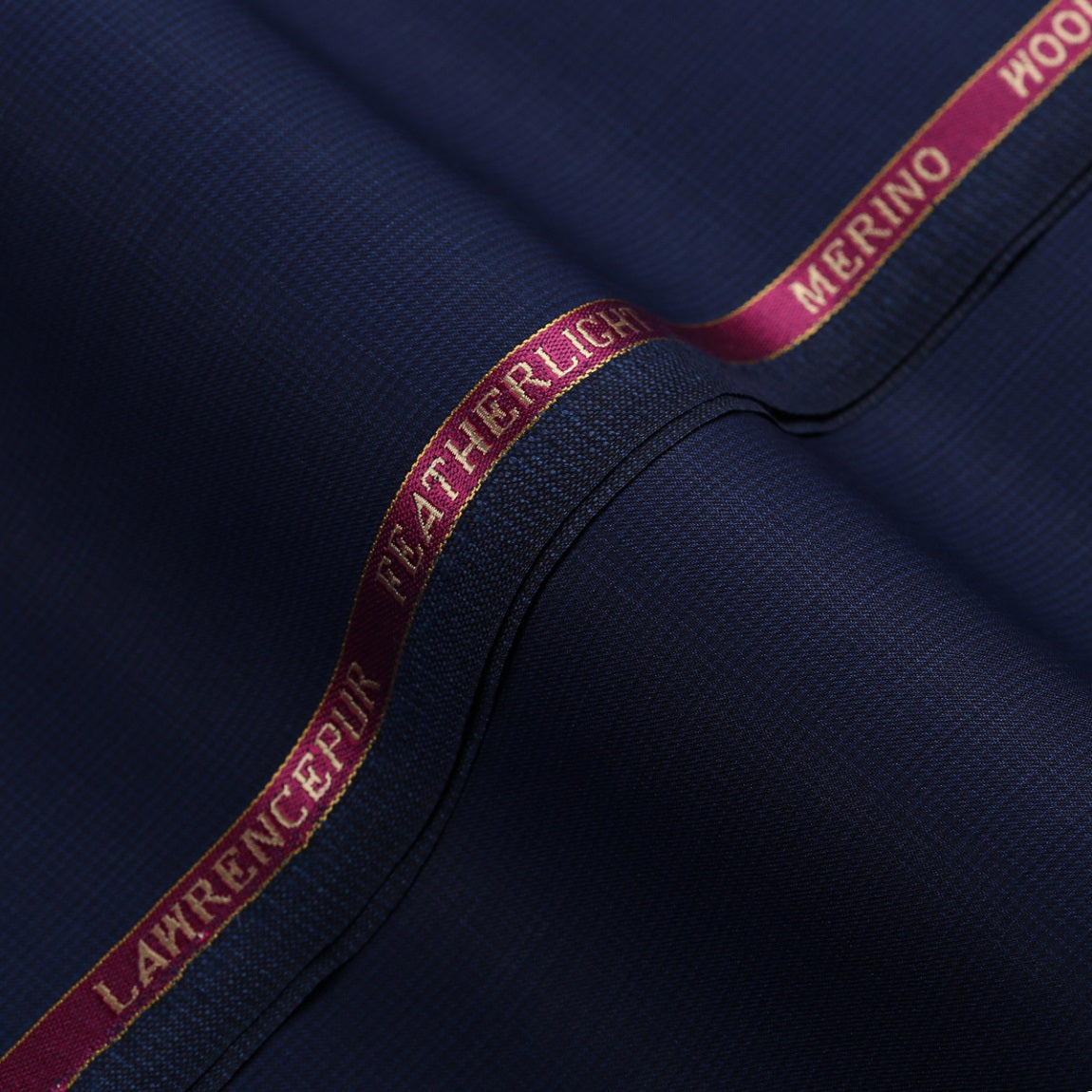 Mini Checks-Royal Blue, Wool Blend, Featherlight Suiting Fabric