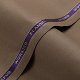 Plain Twill-Tan Brown, Wool Blend, Worsted Flannel Fabric