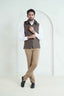 Camel Worsted Tweed High Neck Hoodie – Men Winter Wear