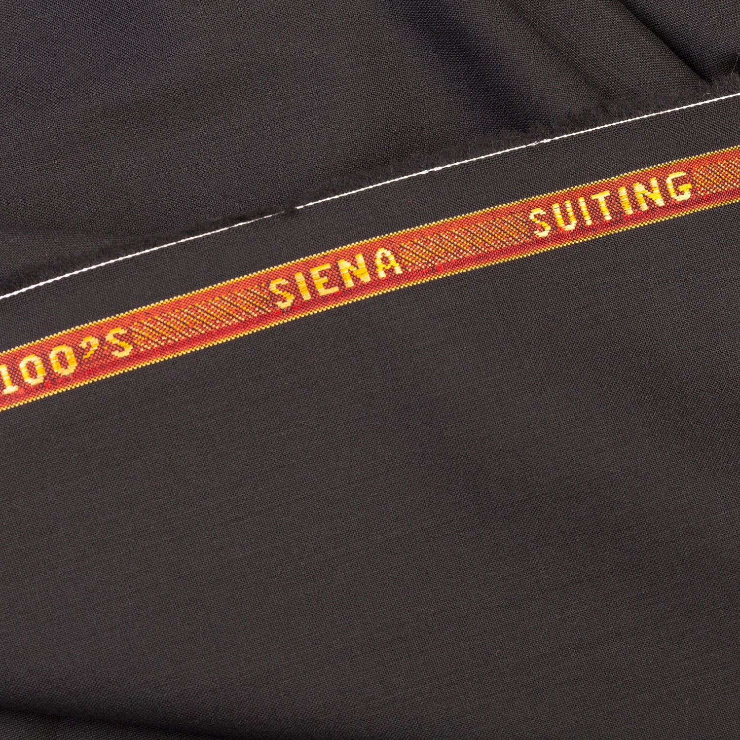 Plain Black, Siena S-100s Luxury Suiting Fabric