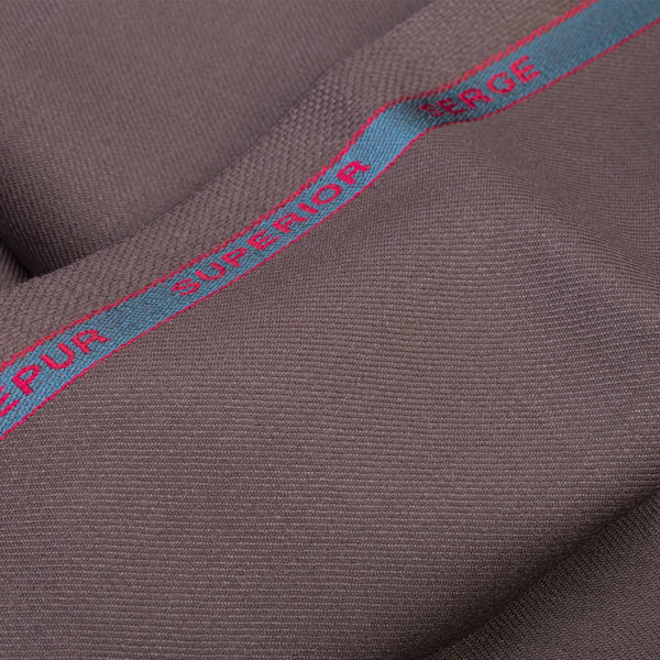 Plain Twill Brown S 80s Merino Wool, Superior Serge Jacketing Fabric