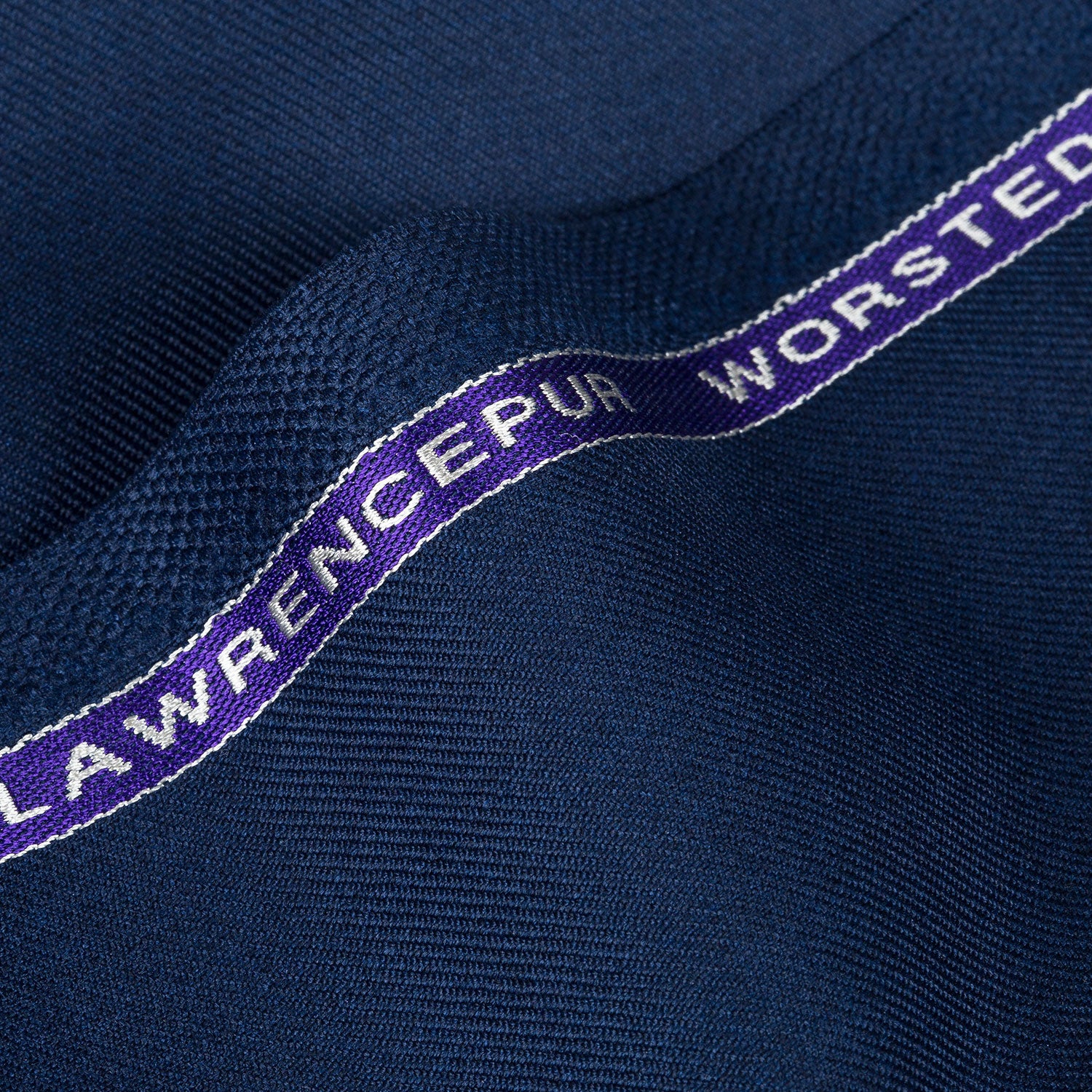 Plain Navy Blue Worsted Flannel Fabric