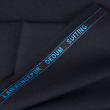 Textured Black, Wool Blend Stretch, Dedum Suiting Fabric