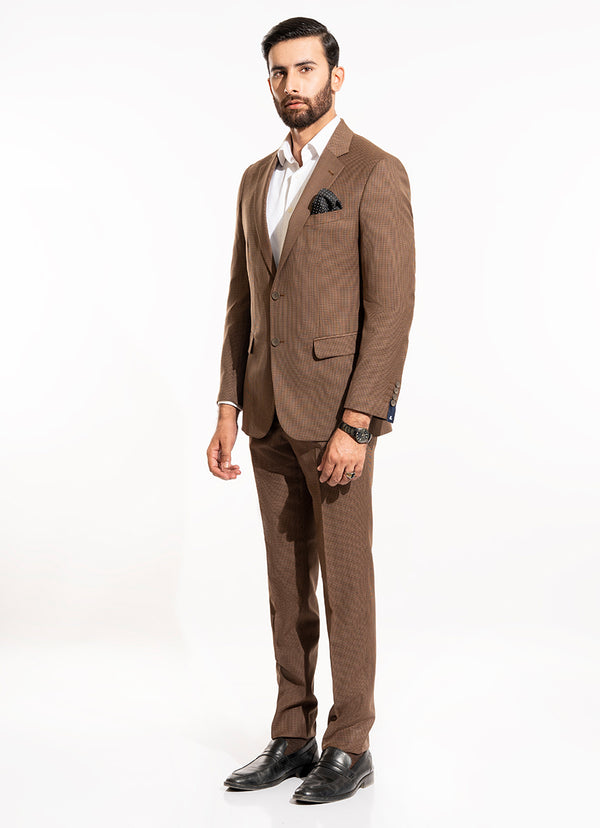 Houndstooth Brown Suit