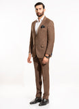 Houndstooth Design-Brown, Wool Rich Classic Suits
