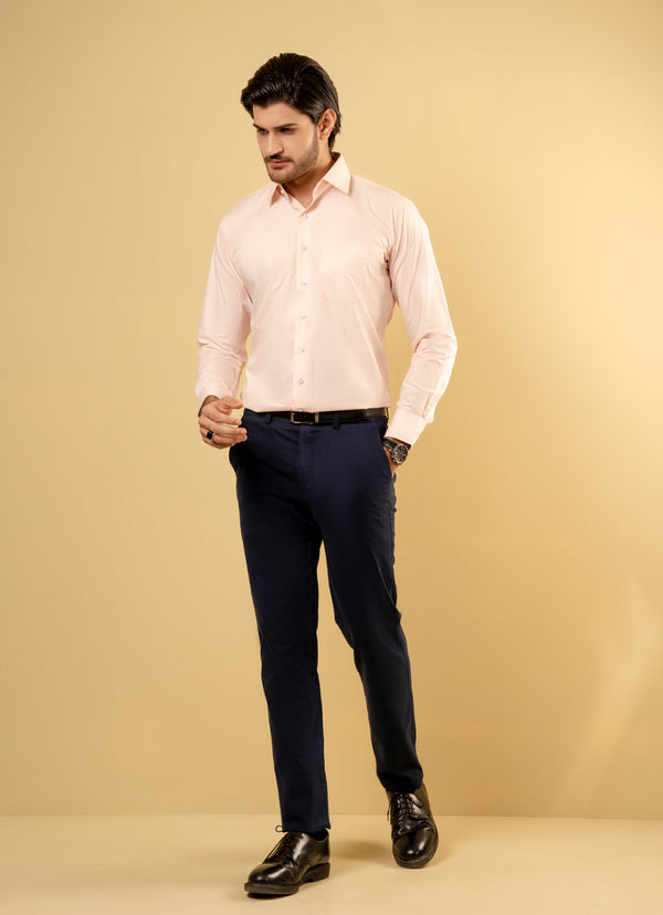 Plain-Peach, Charlie Formal Shirt