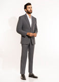 Houndstooth Design-Black & Grey, Hi-End Poly Viscose Classic Suits