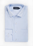 Pinstripes-Light Blue, Poly Cotton Formal Shirt