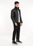 Plain-Black, Nylon Parachute Bubble Zipper Jacket