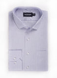 Awning Stripes-Blue on White base, Delta Cotton Rich Formal Shirt