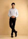 Plain-Sky Blue, Cotton Rich Formal Shirts