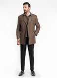 Checks-Multi Brown, Wool Rich Worsted Tweed Double Jacket